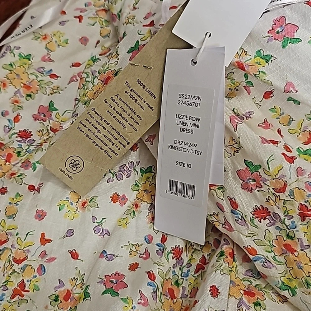 Ever New [10] Lizzie Bow Linen Mini Dress - Picture 5 of 5